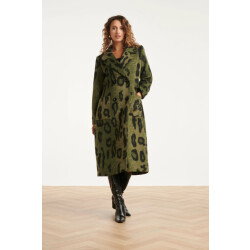 Smashed Lemon Dierenprint jas in army met zwart |