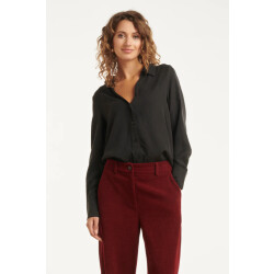 Smashed Lemon Doorknoopshirt met v hals & kraag |