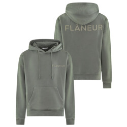 Flaneur Homme Heren double logo washed hoodie