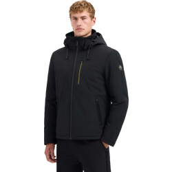 No Excess Jacket short fit hooded softshell s black