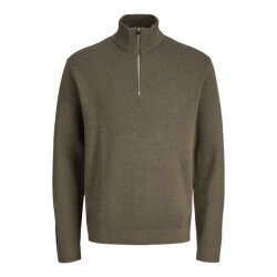 Jack & Jones jprblamilano stitch knit half zip s 12259664 gray