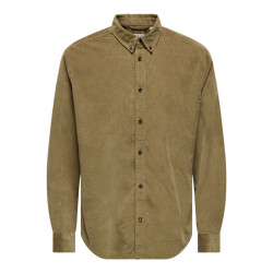 Only & Sons Onsmichael 18w reg cord stretch ls camel