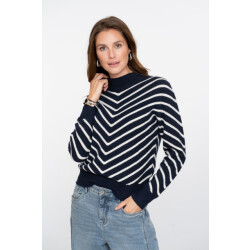 Geisha Pull stripes turtleneck dessin