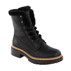 Rieker Dames ecologische leren bontgevoerde enkellaarsjes