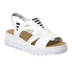 Rieker Dames contrast gestreepte ecologisch leren sandalen