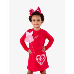 ADee Meisjes jurk lotus vibrant red