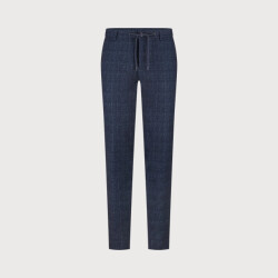 Blue Industry De chino met ruitdessin |