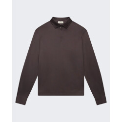 Valenza Heren supima polo zip collar l/s