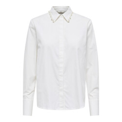 Jacqueline de Yong Jdylula ls pearl detail shirt wvn off-white