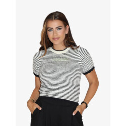 Reinders Dames top selena stripes zwart