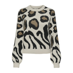 Jacqueline de Yong lorraine animal l/s pullover knt 15292890 -