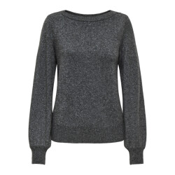 Jacqueline de Yong rue glitter l/s boat pullove knt 15330648 dark grey melange