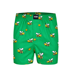 Happy Shorts X heren wijde boxershort met binnenbroek bijen print