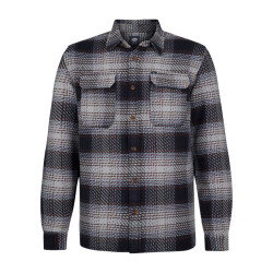 Petrol Industries men shirt long sleeve check m-3050-sil405 9038 light grey melee