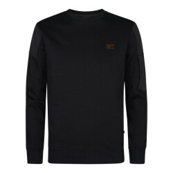 Petrol Industries men sweater round neck m-3050-swr322 9111 deep black