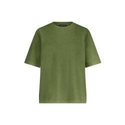 Tramontana structured short sleeve top e01-17-401 006501 moss