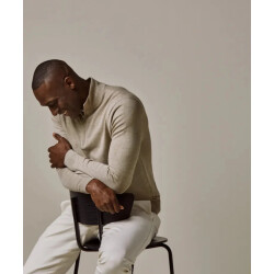 Profuomo Pp2j00010c prufuomo pullover halfzip beige