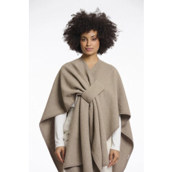Rino & Pelle Marwa.7002511 rino en pelle woven cape toffee