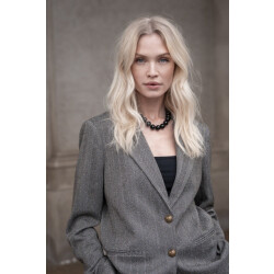 Geisha 55522-10 950 blazer herringbone + stones anthracite stones