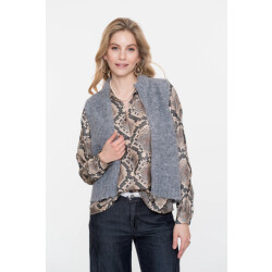 Geisha 54574-29 930 pullover sleeveless with zipper mid grey