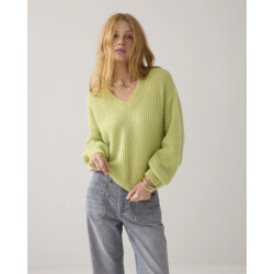 Summum 7s7964-70044 604 sweater garment dye knit misty lime