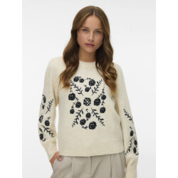 Vero Moda Vmjuta ls o-neck embrodery pullover