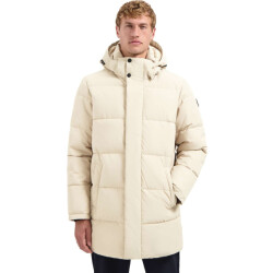 No Excess Jacket long parka hood padded cream