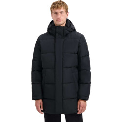 No Excess Jacket long parka hood padded black