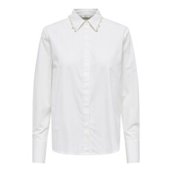 Jacqueline de Yong lula l/s pearl detail shirt wvn 15355260 cloud dancer