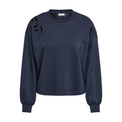 Jacqueline de Yong aura l/s shoulder detail sweat j 15360108 total eclipse