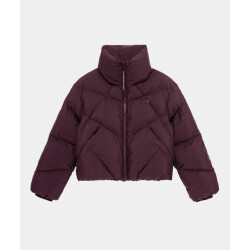 Krakatau nebula short puffer jacket qw531 -712 burgundy
