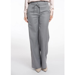 Rino & Pelle Charleeshort.7002512 rino en pelle short length straight leg pants grey melange