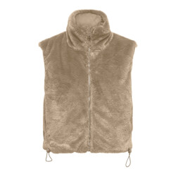Only Onldana life faux fur waistcoat cc otw zand