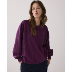 Summum embellished balloon sweater 3s5202-30656 324 wineberry