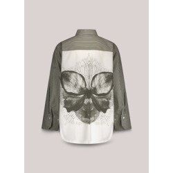 Summum blouse big flower cotton 2s37-12271 655 dark camo