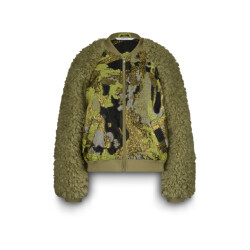 Summum jacket bomber jacquard teddy mix 1s1204-12298 616 green lentil