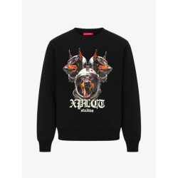 XPLCT Studios Heren sweater dobberman zwart