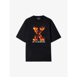 XPLCT Studios Heren t-shirt flame zwart