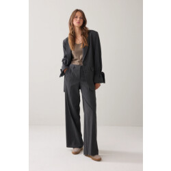 Summum 4s2905-12258 trousers wide leg pinstripe