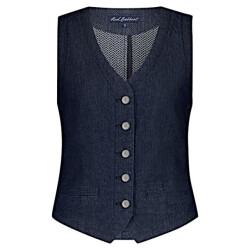 Red Button Gilet srb4587 waistcoat heringbone dark blue
