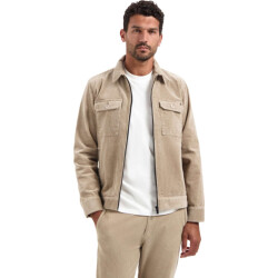 No Excess Overshirt zipper corduroy coord sand