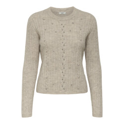 Jacqueline de Yong ella life l/s o-neck bling pull 15355465 dark grey melange