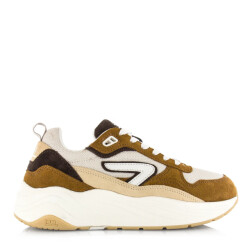 Hub  Glide light beige/off white/cognac lage sneakers heren