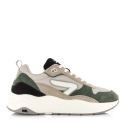 Hub  Glide light bone/off white/green lage sneakers heren