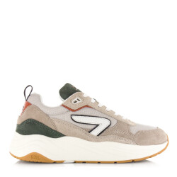Hub  Glide light bone/off white/dark rust lage sneakers heren