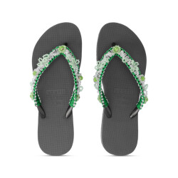 Uzurii Macrame green blossom zwart