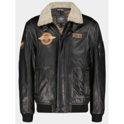 Donders 1860 Lederen jack leather jacket with badges 52696.2/999