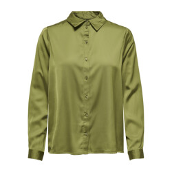 Only onlmika vis satin l/s shirt wvn 15361190 peat moss