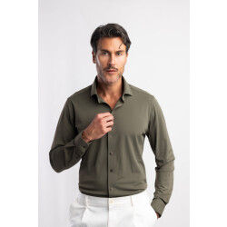 Blue Industry Het uni stretch overhemd |