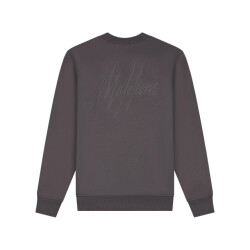 Malelions men striped signature sweater mm1-aw25-05 696 mulch brown